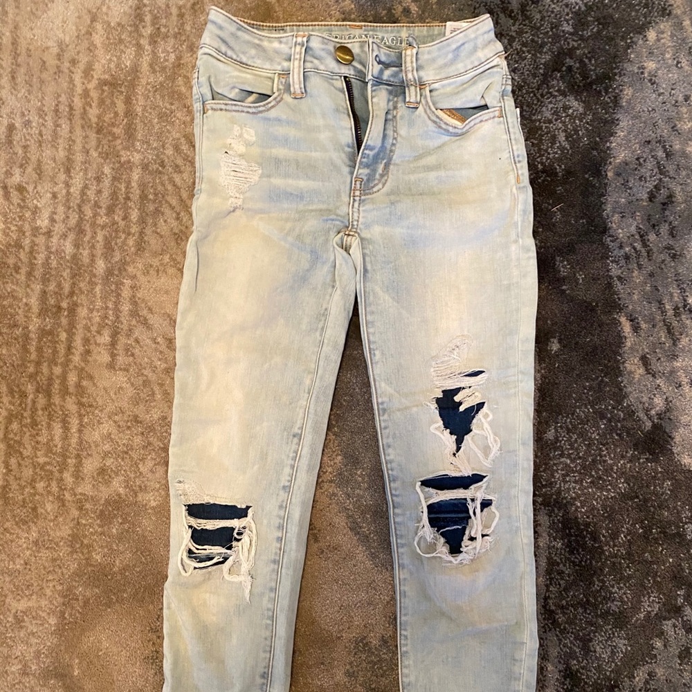 American Eagle size 00 light wash jeans
